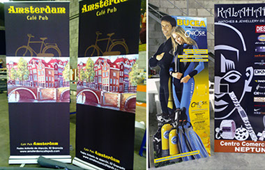 Display roll up tienda Kalahari