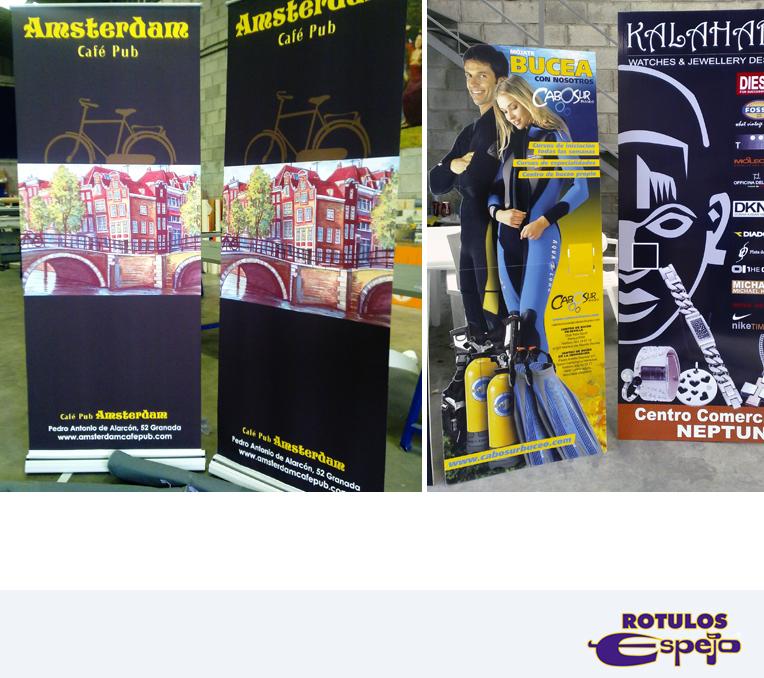 Display roll up tienda Kalahari