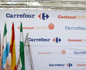 Lona publicitaria Carrefour