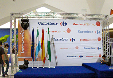 Lona publicitaria Carrefour