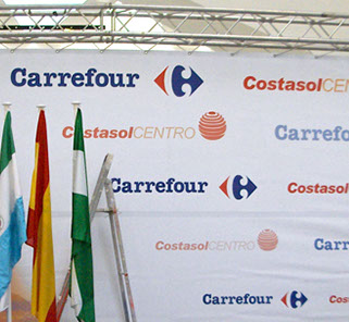 Lona publicitaria Carrefour