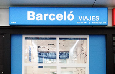 Rótulo luminoso Barceló Viajes