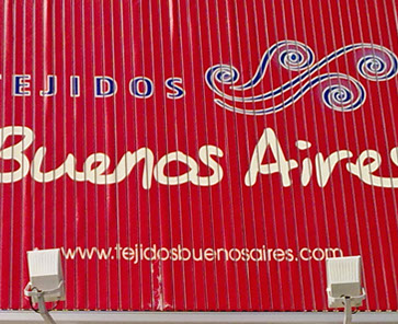 Valla publicitaria Tejidos Buenos Aires