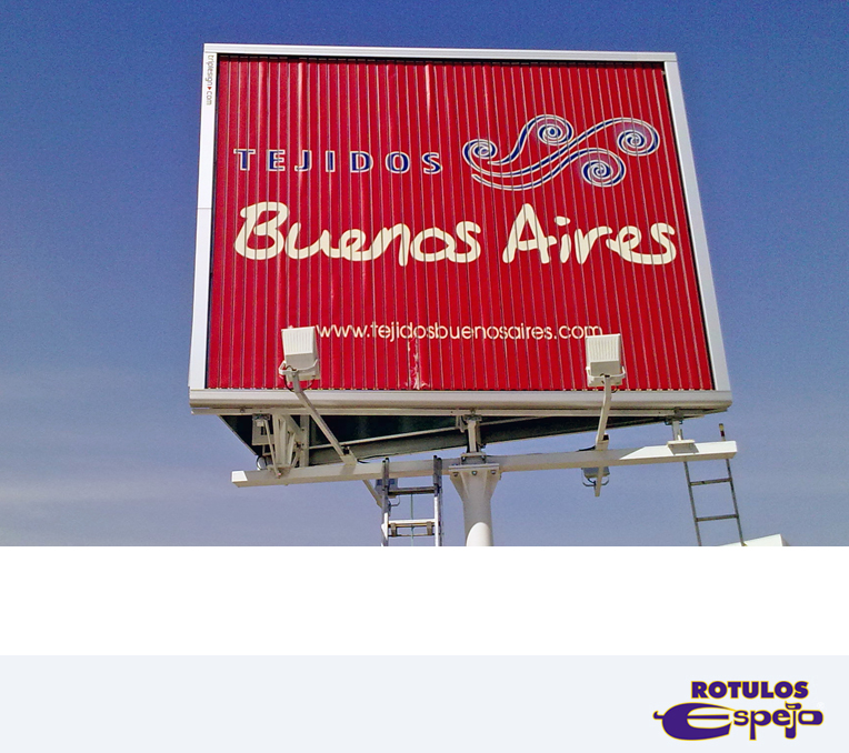 Valla publicitaria Tejidos Buenos Aires