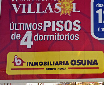 Valla publicitaria Residencial Villasol